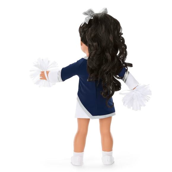 American Girl NFL Dallas Cowboys Cheer UNFORM DCC Cheerleader Costume Pom Poms - Picture 5 of 11